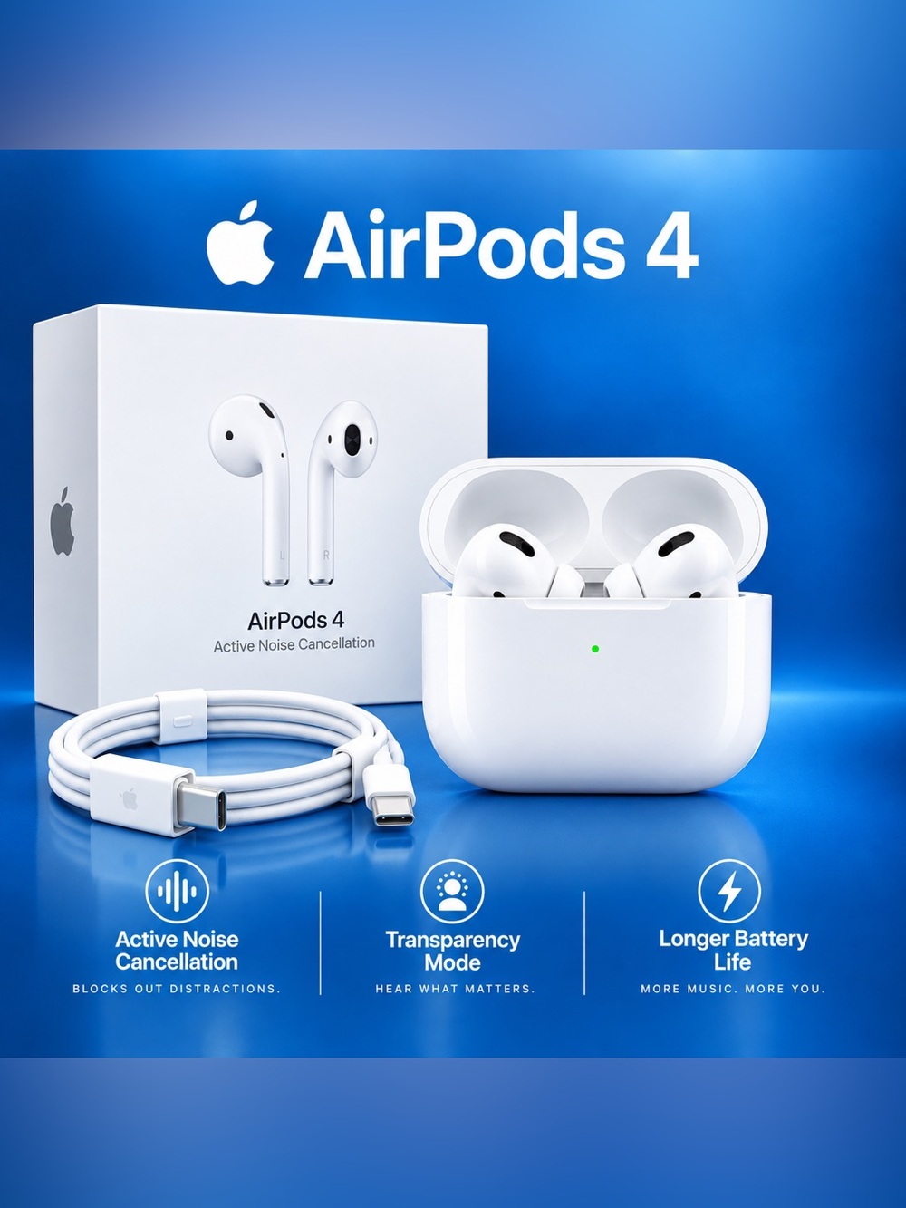 AirPods 4 Earbuds - White